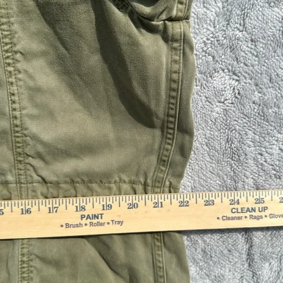 Lucky Brand Green Utility Military Jacket Large Cotton Jacket Cargo Pockets - Picture 8 of 11